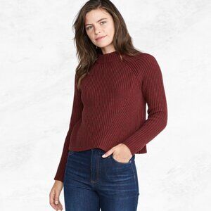 Marine Layer Cleo Mock Neck Sweater in Rosewood
